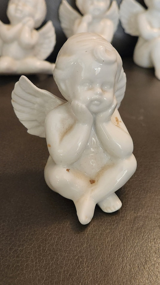 Set of 4 Porcelain Angel Figurines