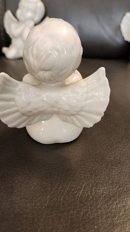 Set of 4 Porcelain Angel Figurines