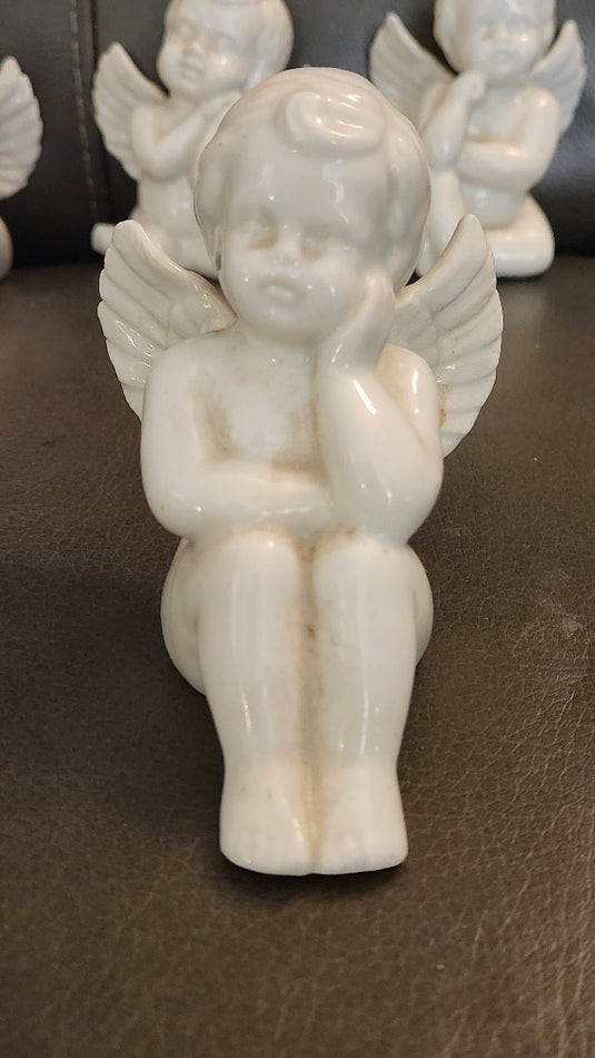 Set of 4 Porcelain Angel Figurines